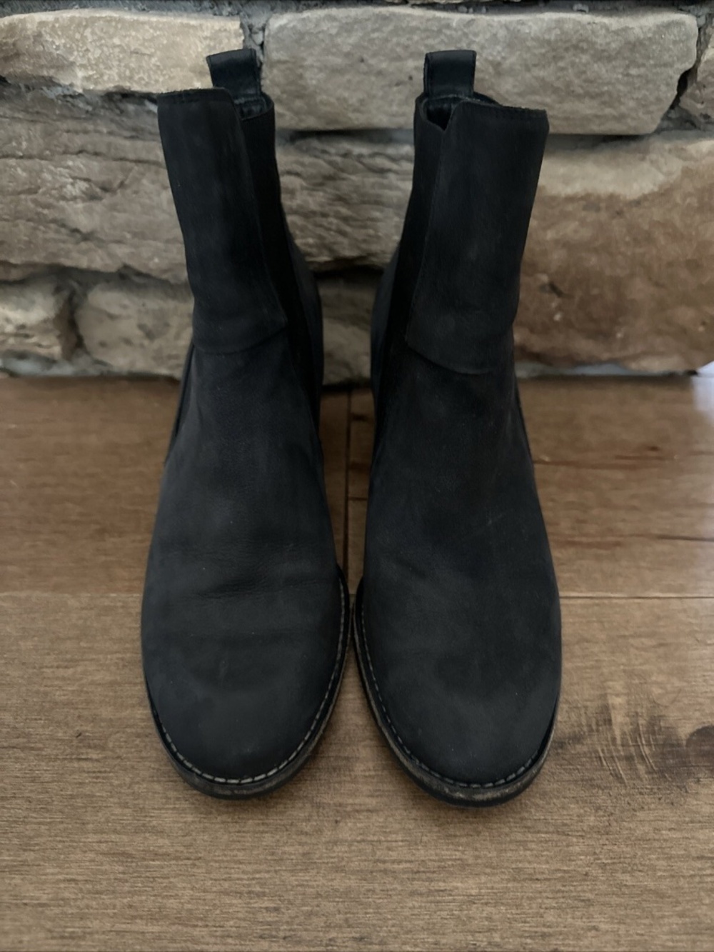 Paul Green Women's Black Jules Block Heel Chelsea Ankle Boot Booties Sz 8.5